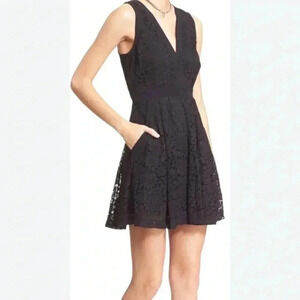 Free People Lovely In Love Lace Dress in Black size X-Small